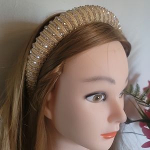 New iridescent beads headband.